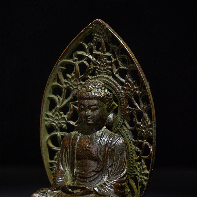 Estatua de aleación de Buddha Stones de Buda, decoración zen para el hogar, 9 x 4,5 cm - image 7