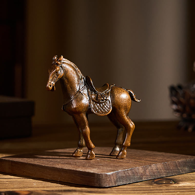 Buddha Stones del Año Antiguo del Caballo, aleación, decoración del hogar, 7,5 x 2,6 x 7 cm - image 1
