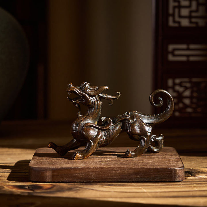 Buddha Stones pequeñas de aleación PiXiu, decoración para la riqueza y la suerte, 9,2 x 2,4 x 5,2 cm - image 3