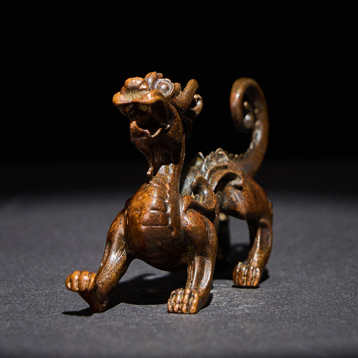 Buddha Stones pequeñas de aleación PiXiu, decoración para la riqueza y la suerte, 9,2 x 2,4 x 5,2 cm - image 1