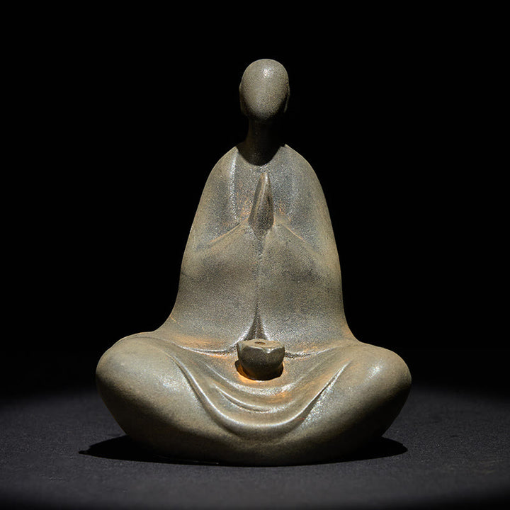 Estatua de Buddha Stones de resina fundida con óxido de hierro en polvo, hecha a mano, sin forma, 11,5 x 9 x 6,5 cm - Buda 11,5*9*6,5 cm - image 0