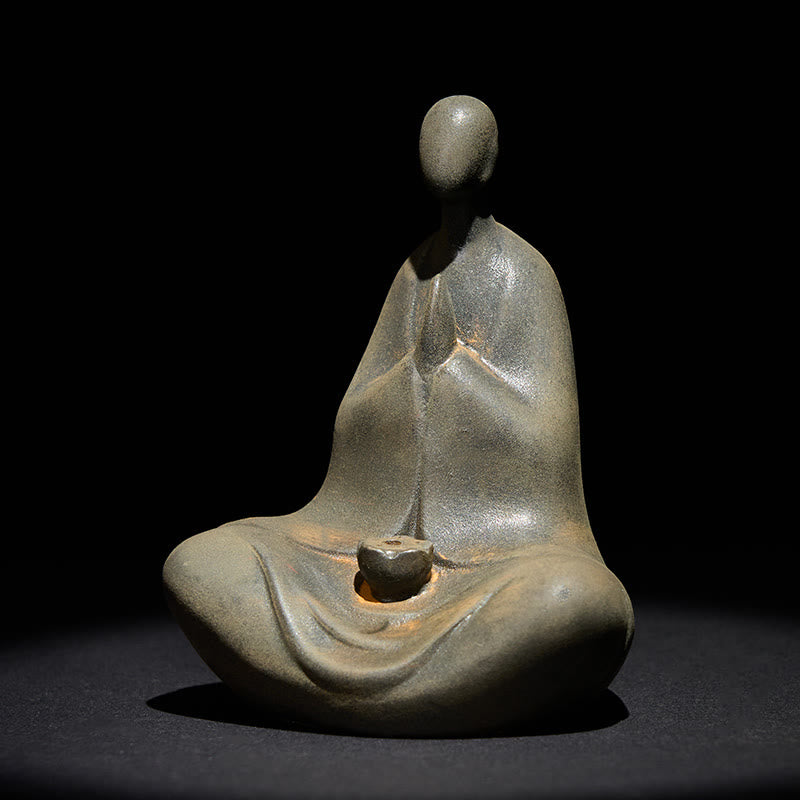 Estatua de Buddha Stones de resina fundida con óxido de hierro en polvo, hecha a mano, sin forma, 11,5 x 9 x 6,5 cm - image 3