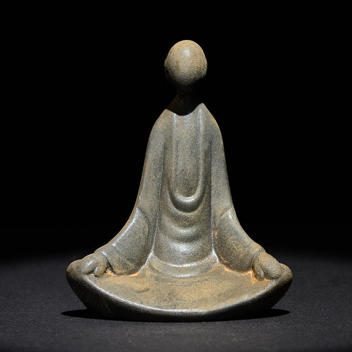 Estatua de Buddha Stones de Buda, de resina fundida con polvo de hierro y óxido, decoración - image 3