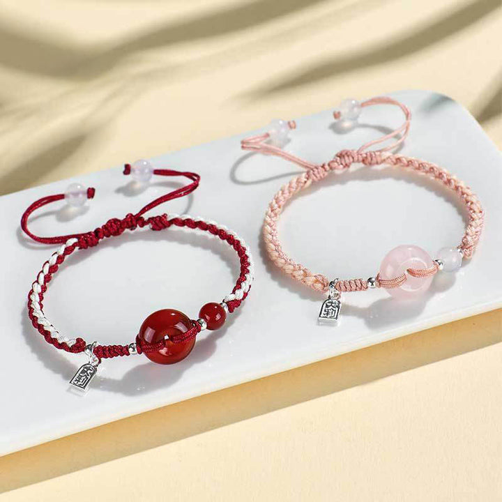 Pulsera de la suerte con hebilla de la paz de ágata aventurina verde y Buddha Stones - image 19