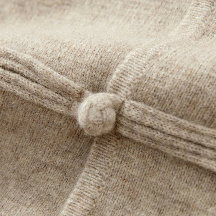 Suéter de lana de manga larga para hombre, color liso, con botones de rana chinos y Buddha Stones ( invierno). - image 11