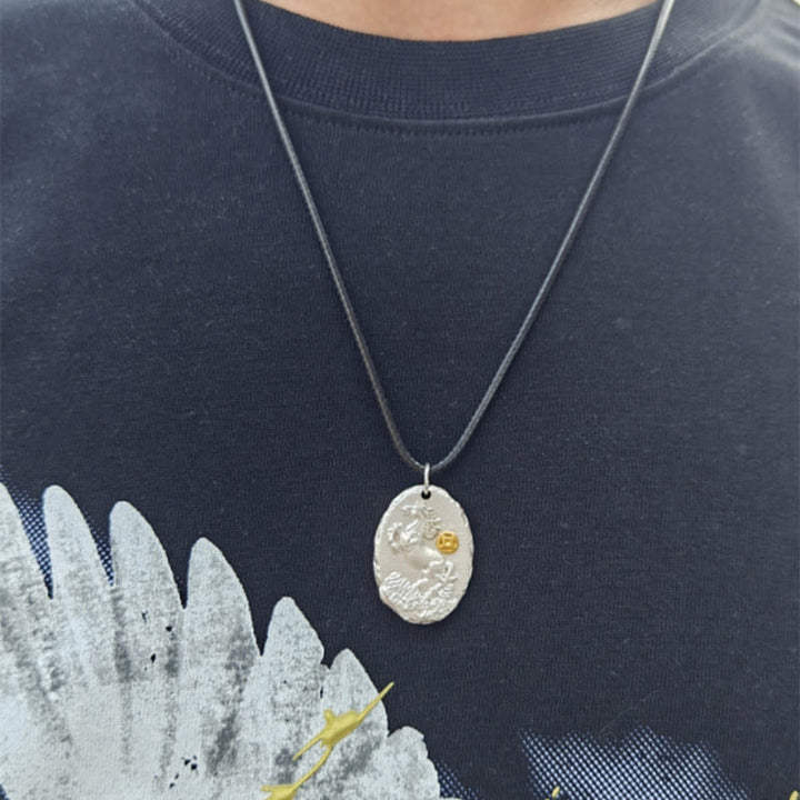 Collar con colgante de la prosperidad, de plata de ley 999, Buddha Stones , Año del Caballo, con cadena de plata de ley 925. - image 4