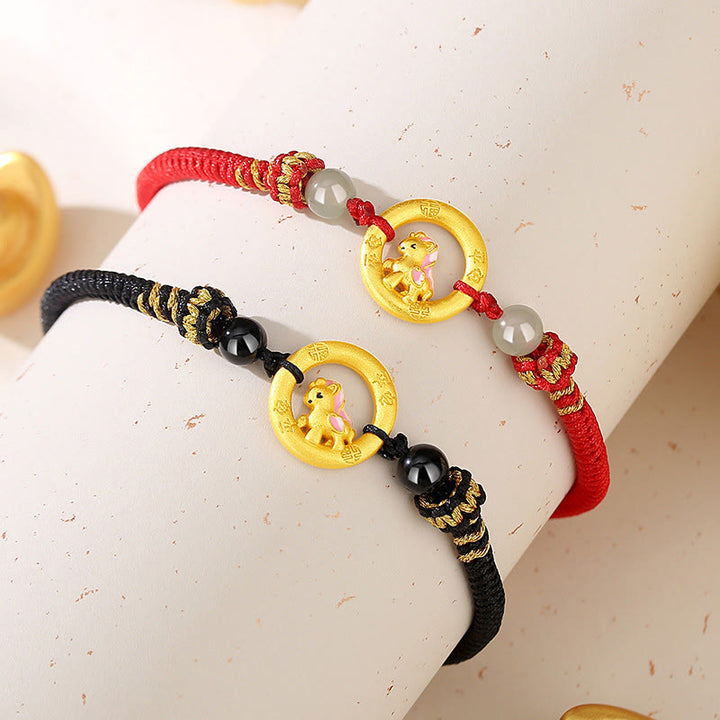 Pulsera de pareja con hebilla de equilibrio y Buddha Stones en plata de ley 925, año del caballo. - image 12