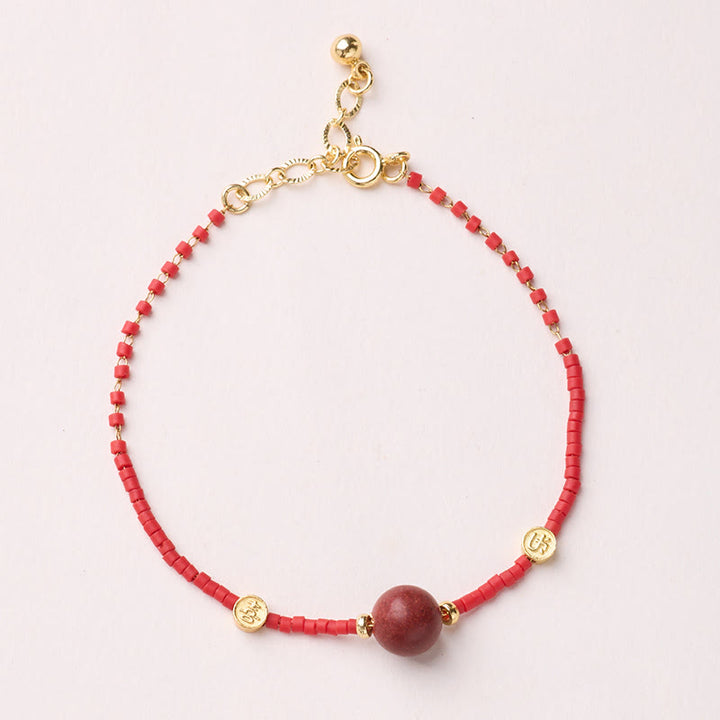 Pulsera de la prosperidad de Buda con Buddha Stones, chapada en oro y plata de ley 925, año del caballo, cristal Liuli rojo. - Pulsera de cuentas rojo oscuro - image 18