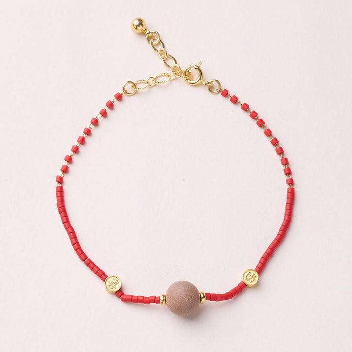 Pulsera de la prosperidad de Buda con Buddha Stones, chapada en oro y plata de ley 925, año del caballo, cristal Liuli rojo. - Pulsera de cuentas rosas - image 15