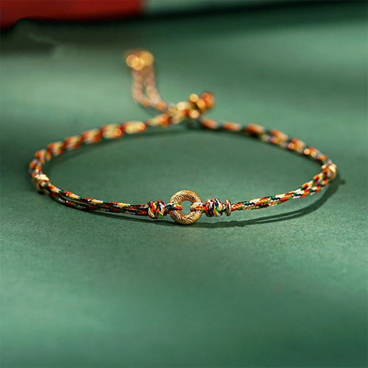 Pulsera de la fortuna multicolor para niños y adultos con hebilla de la paz hecha a mano con Buddha Stones - image 0