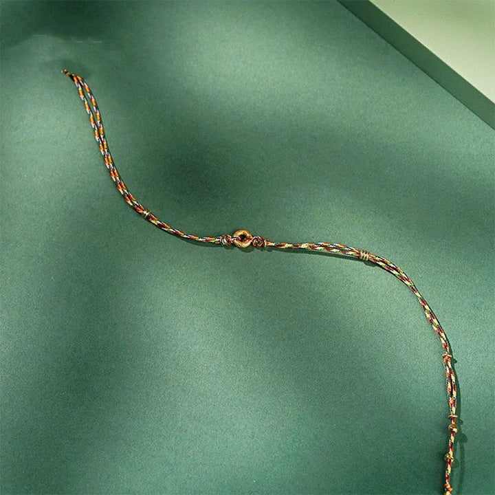 Pulsera de la fortuna multicolor para niños y adultos con hebilla de la paz hecha a mano con Buddha Stones - image 2