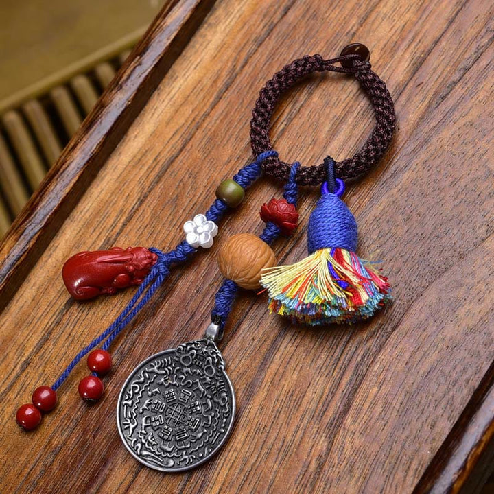 Buddha Stones, Zodiaco Chino, Nueve Palacios, Ocho Diagramas, Cuenta Dzi de Buda, Llavero de la Serenidad - Loto - image 1