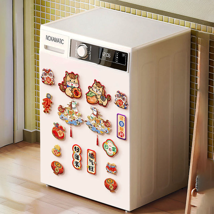 Buddha Stones Año del Caballo Imán para nevera Decoración de bendiciones para la parte trasera - image 11