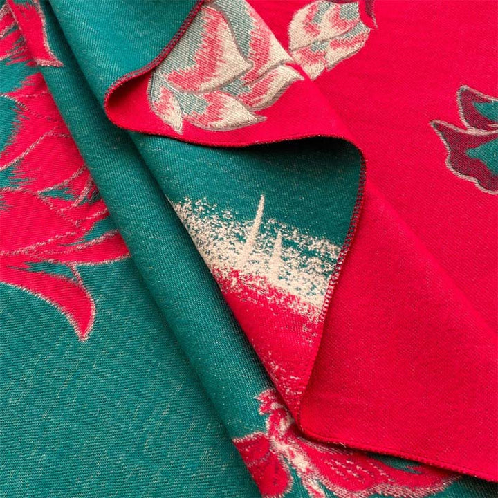 Bufanda/chal acogedor con estampado de Buddha Stones, loto, peces koi y libélulas otoñales - image 6