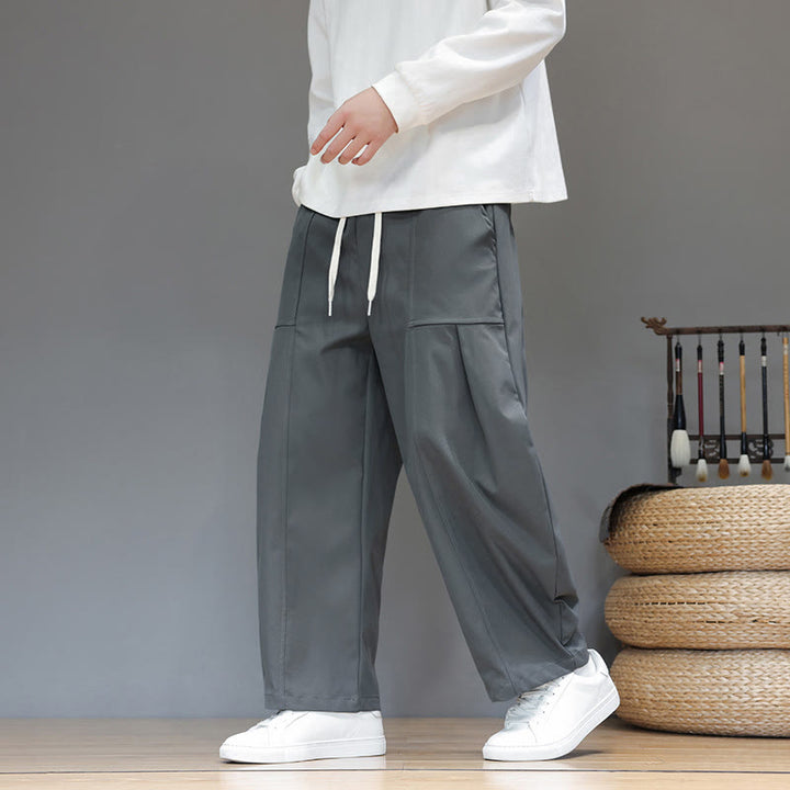 Pantalones bombachos cortos de algodón de color liso para hombre con estampado de Buddha Stones y bolsillos. - image 16
