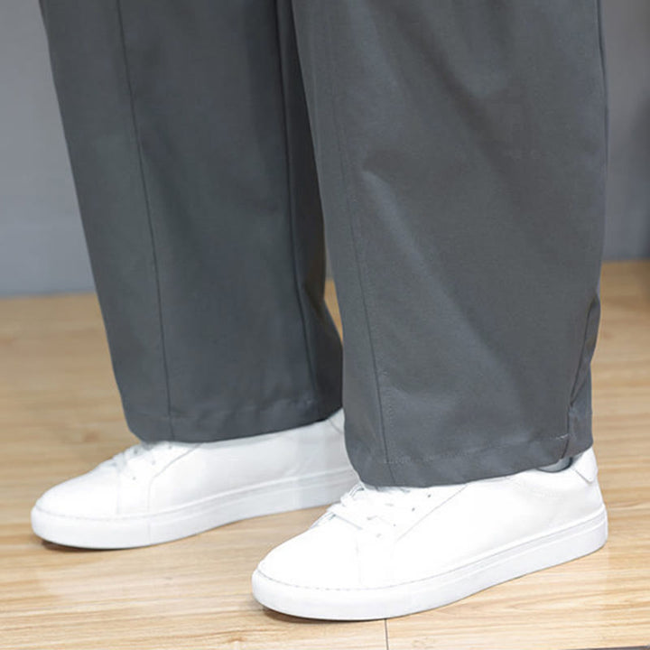 Pantalones bombachos cortos de algodón de color liso para hombre con estampado de Buddha Stones y bolsillos. - image 21