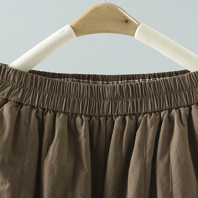 Pantalones harén de algodón para mujer con rayas rectas y bolsillos de Buddha Stones - image 1