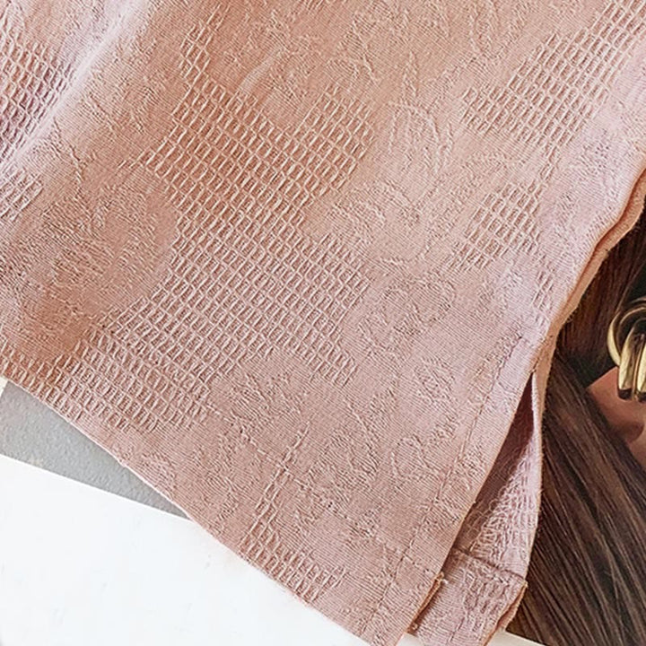 Camisa de algodón de manga larga para mujer con cuello mandarín, jacquard y botones chinos Buddha Stones Commute - image 28