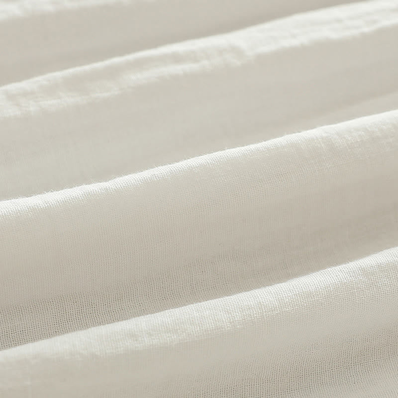 Camisa de manga larga de algodón para mujer con botones bordados geométricos blancos y Buddha Stones ( otoño) - image 13