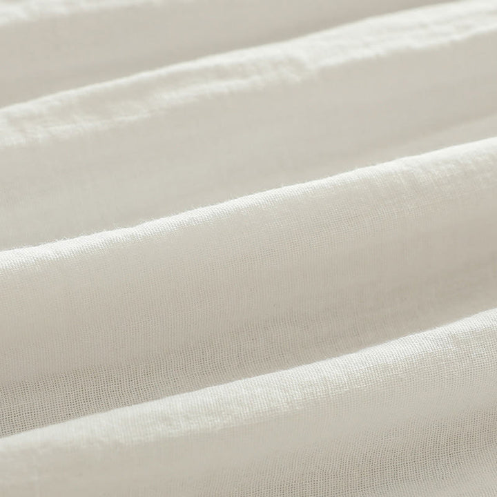 Camisa de manga larga de algodón para mujer con botones bordados geométricos blancos y Buddha Stones ( otoño) - image 13