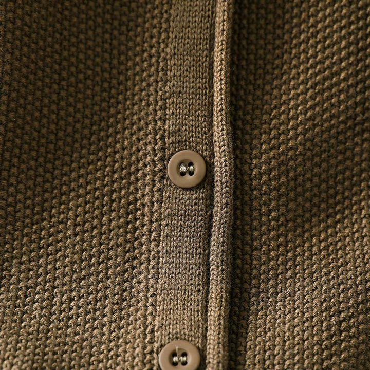 Suéter cárdigan de punto de manga larga para mujer, de algodón, con botones florales y Buddha Stones. - image 9