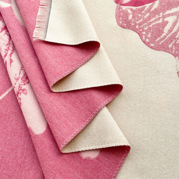 Bufanda/chal suave con estampado de Buddha Stones, cigüeñas, pájaros y flores de loto en invierno. - image 7