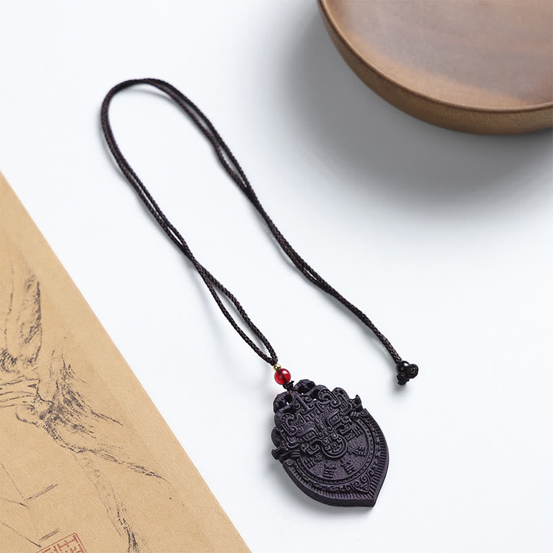 Collar con colgante de la fortuna , con Buddha Stones, máscara de zorro, mariposa y hebilla Taotie de la paz. - Taotie - image 16