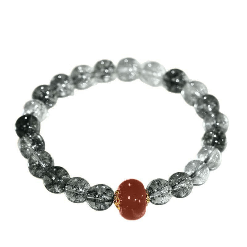 Pulsera positiva de ágata roja fantasma verde con Buddha Stones - image 8
