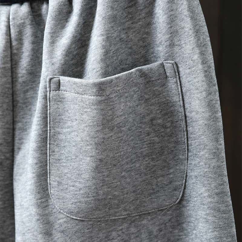 Pantalones de algodón para mujer con bolsillos y bloques de color liso de Buddha Stones Fall - image 9