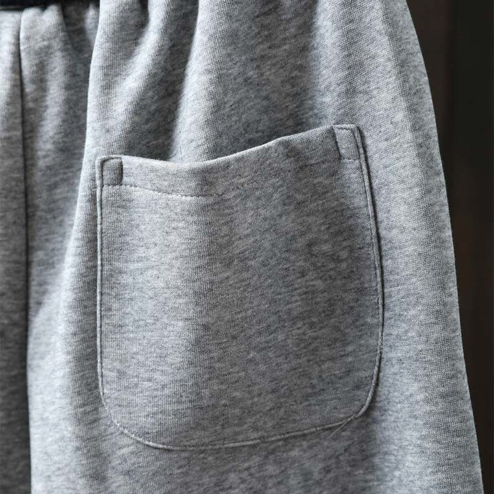 Pantalones de algodón para mujer con bolsillos y bloques de color liso de Buddha Stones Fall - image 9