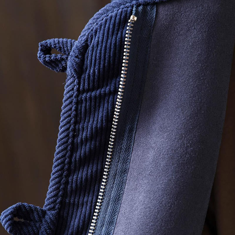 Chaqueta térmica de manga larga para mujer con bolsillos, cierre de cremallera, botones y estampado de Buddha Stones. - image 11