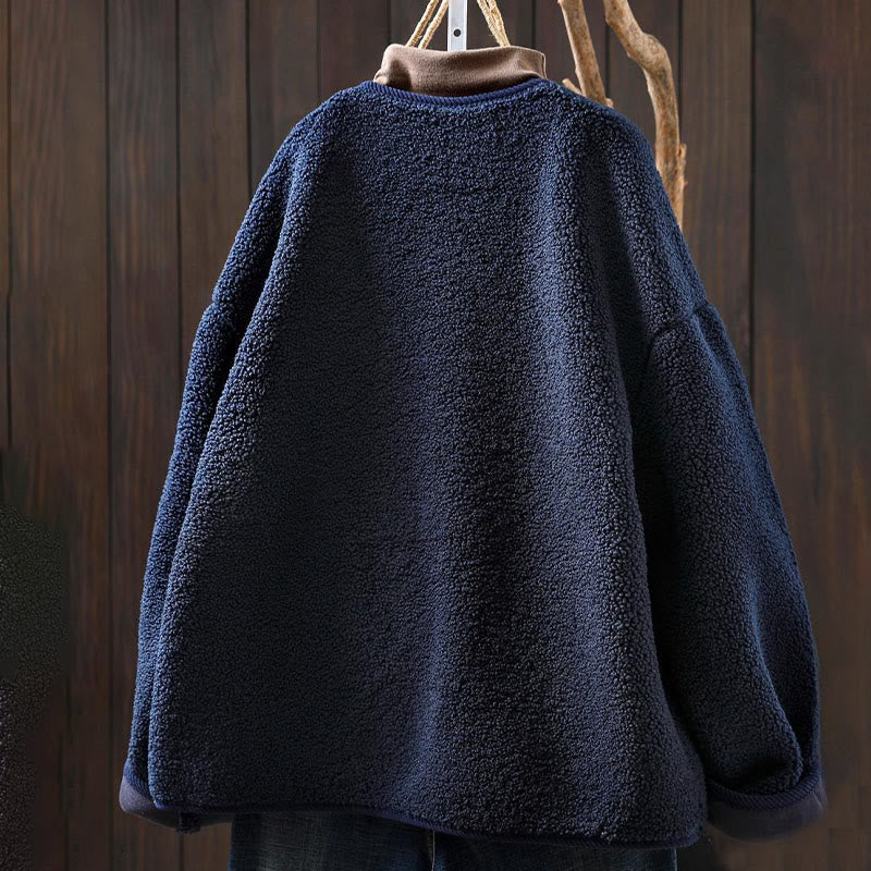 Chaqueta térmica de manga larga para mujer con bolsillos, cierre de cremallera, botones y estampado de Buddha Stones. - image 4