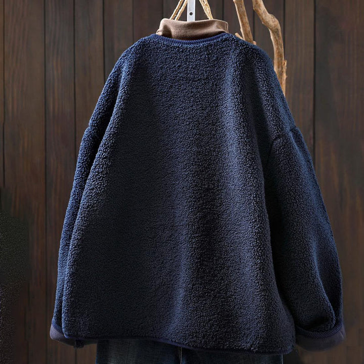 Chaqueta térmica de manga larga para mujer con bolsillos, cierre de cremallera, botones y estampado de Buddha Stones. - image 4