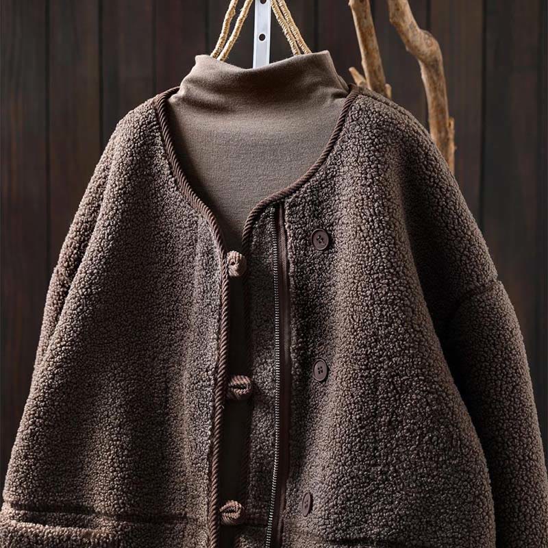 Chaqueta térmica de manga larga para mujer con bolsillos, cierre de cremallera, botones y estampado de Buddha Stones. - image 22