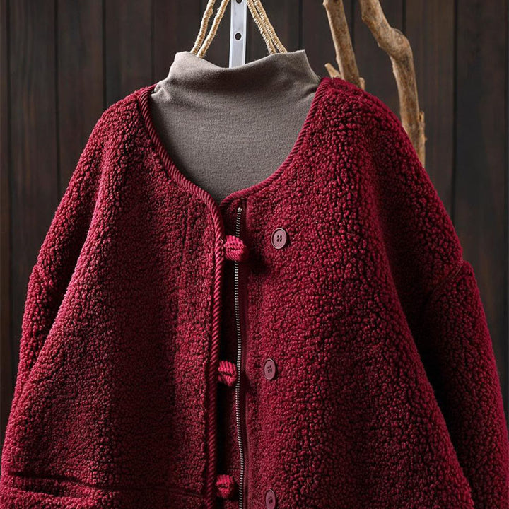 Chaqueta térmica de manga larga para mujer con bolsillos, cierre de cremallera, botones y estampado de Buddha Stones. - image 18