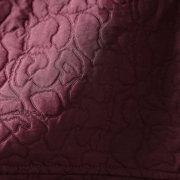 Chaqueta de mujer de algodón jacquard de manga larga y largo medio con botones y estampado de Buddha Stones, con bolsillos. - image 10