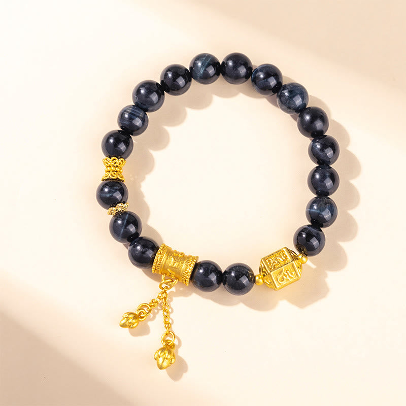 Pulsera de equilibrio de aleación con Buddha Stones y ojo de tigre variado - Ojo de tigre azul (circunferencia de la muñeca: 16-18 cm) - image 7