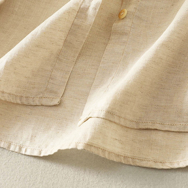 Camisa de mujer de manga larga con botones y flores bordadas de primavera con Buddha Stones - image 8