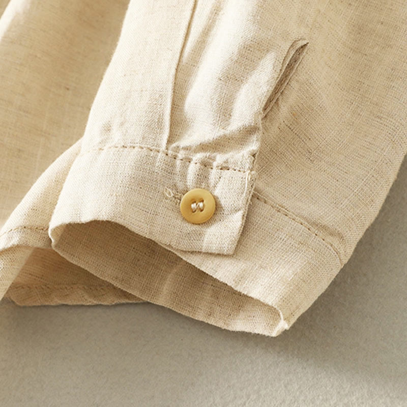 Camisa de manga larga con botones para mujer, con bordado de flores y Buddha Stones de primavera - image 9