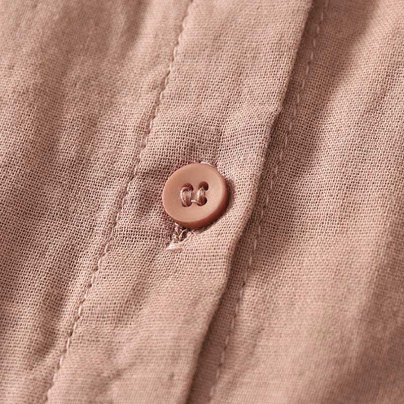 Camisa de manga larga con solapa para mujer con estampado de flores y Buddha Stones bordadas - image 11