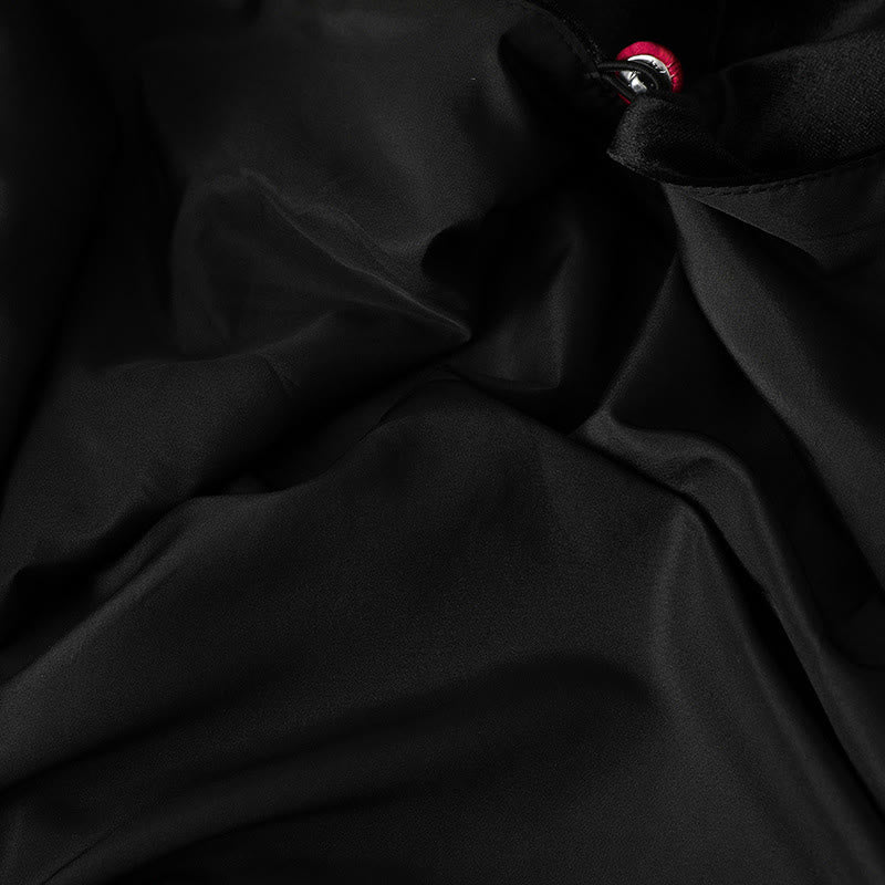 Chaqueta gruesa de manga larga para mujer con diseño de flores colgantes y Buddha Stones  - image 6