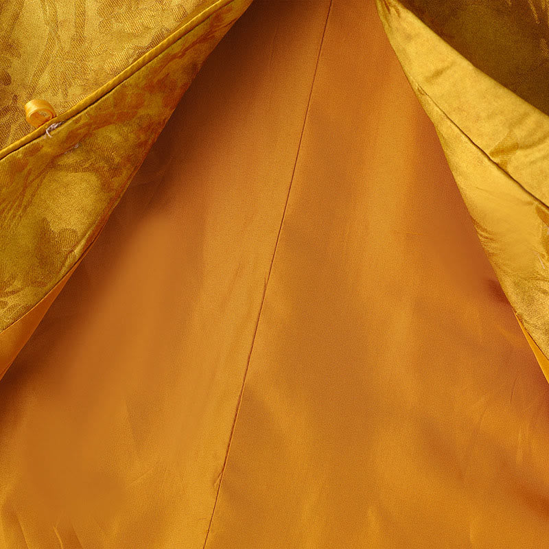 Chaqueta de manga larga y corte grueso para mujer con estampado tradicional chino de Buddha Stones.  - image 4