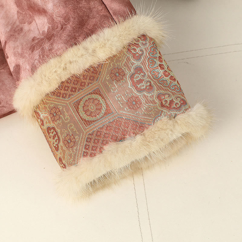 Chaqueta de manga larga y corte grueso para mujer con estampado tradicional chino de Buddha Stones.  - image 21