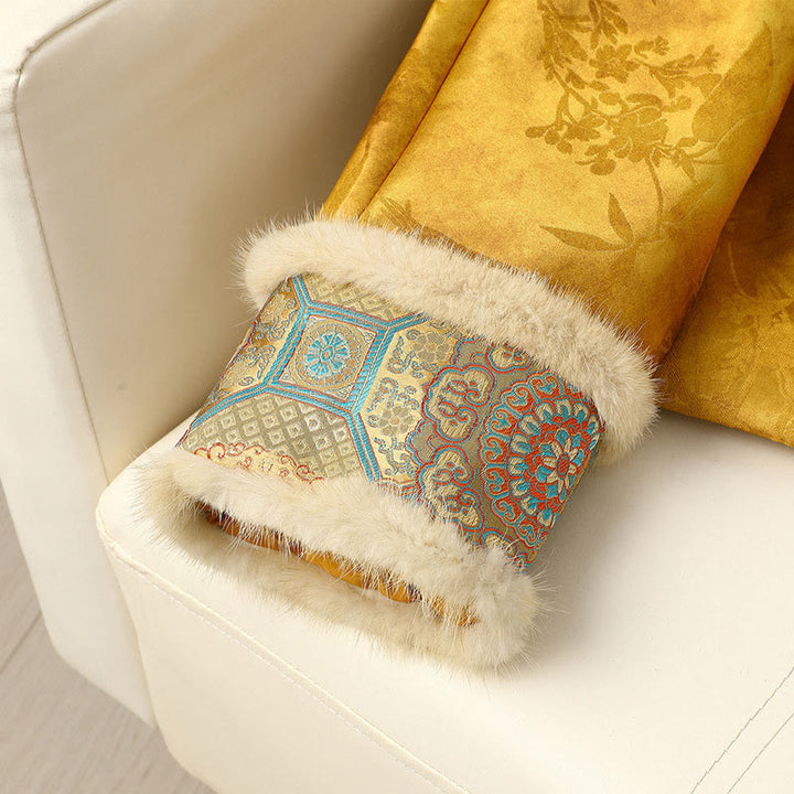 Chaqueta de manga larga y corte grueso para mujer con estampado tradicional chino de Buddha Stones.  - image 8