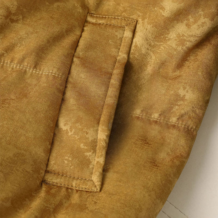 Chaqueta de manga larga gruesa para mujer con bolsillos, estampado jacquard oscuro, botones de rana y Buddha Stones. - image 10