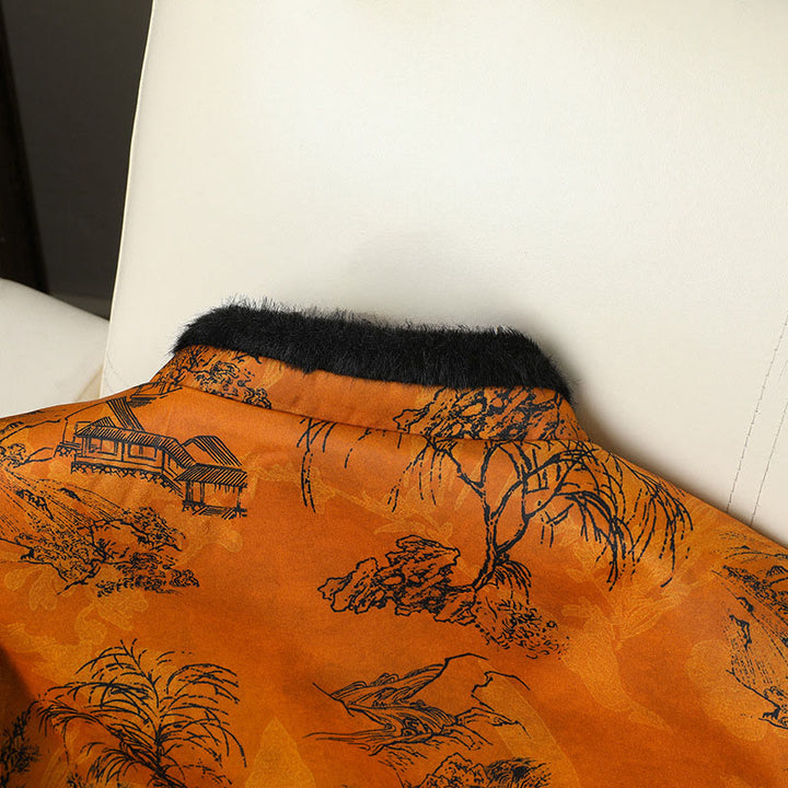 Chaqueta de manga larga y gruesa para mujer con estampado de flores, Buddha Stones.  - image 3