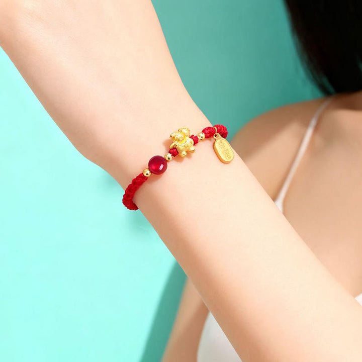 Pulsera de plata de ley 999 con Buddha Stones, Año del Caballo, símbolo de paz, prosperidad y éxito. - image 2