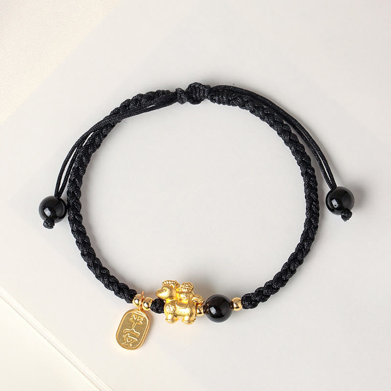 Pulsera de plata de ley 999 con Buddha Stones, Año del Caballo, símbolo de paz, prosperidad y éxito. - image 8