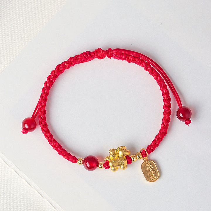 Pulsera de plata de ley 999 con Buddha Stones, Año del Caballo, símbolo de paz, prosperidad y éxito. - image 1