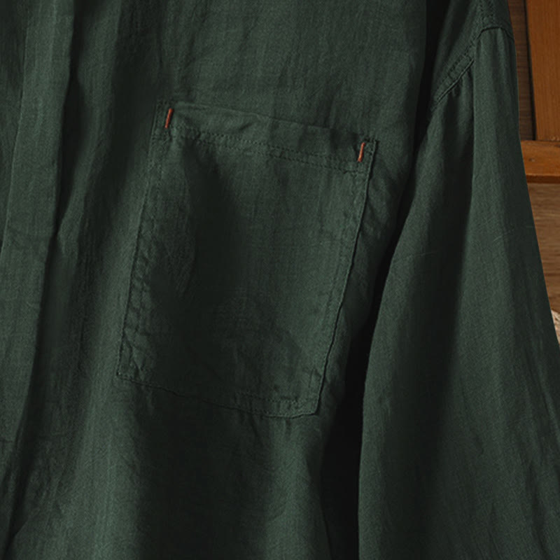 Camisa de manga larga para mujer con solapa y bolsillo, con estampado de Buddha Stones, ideal para el otoño. - image 6